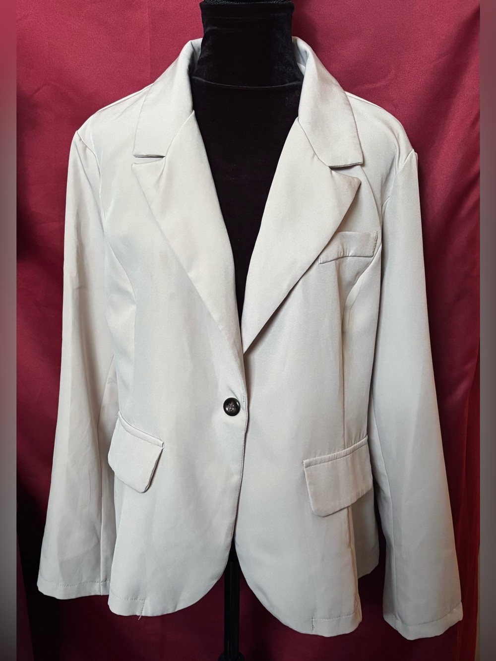 Classic Women's Light Beige Blazer Jacket
